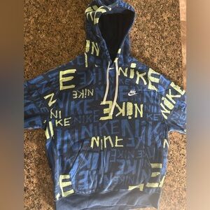 Green and Blue long sleeve hoodie Nike sweatshirt